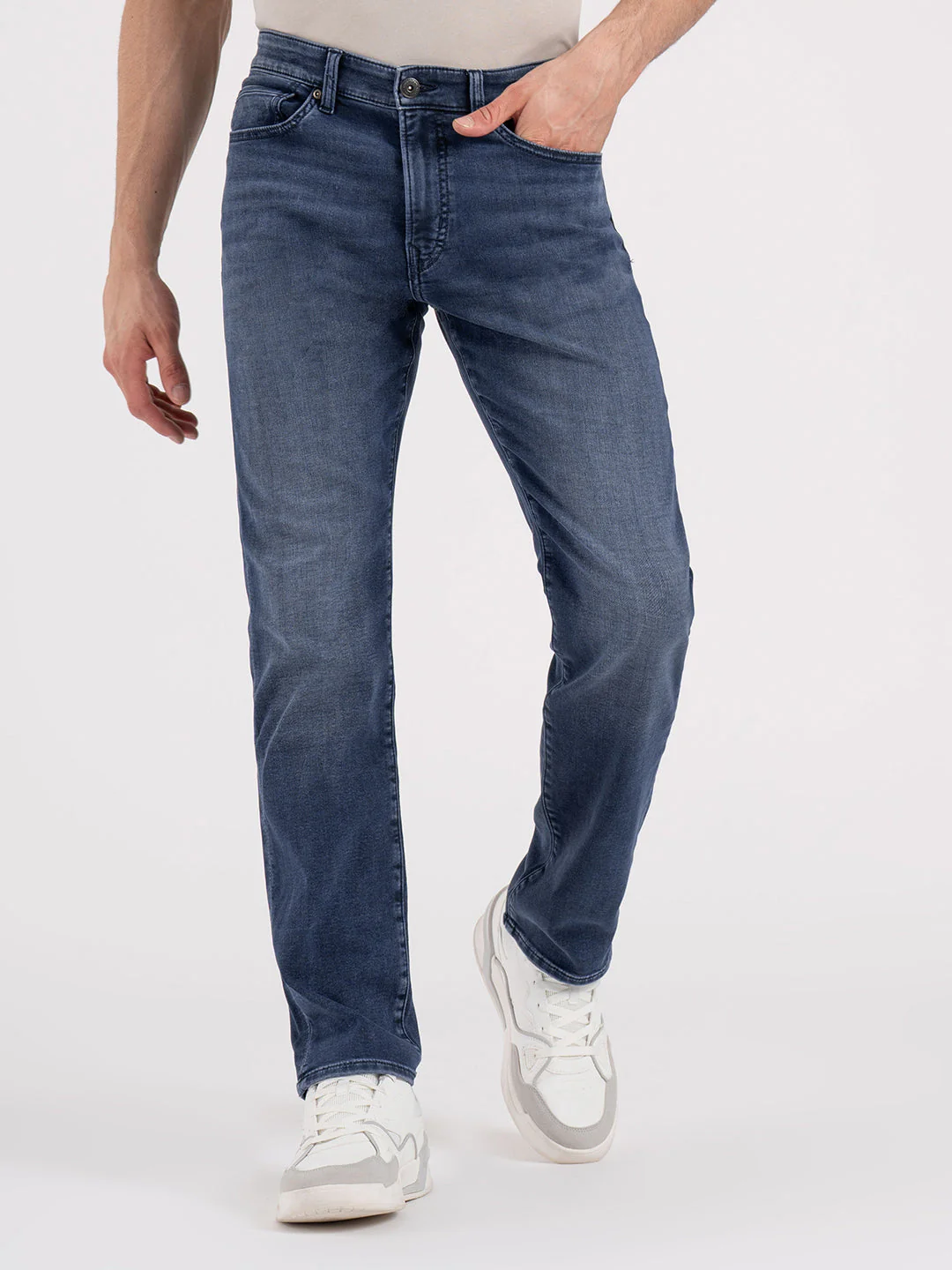 Men's Knitted Straight Fit Denim Jeans