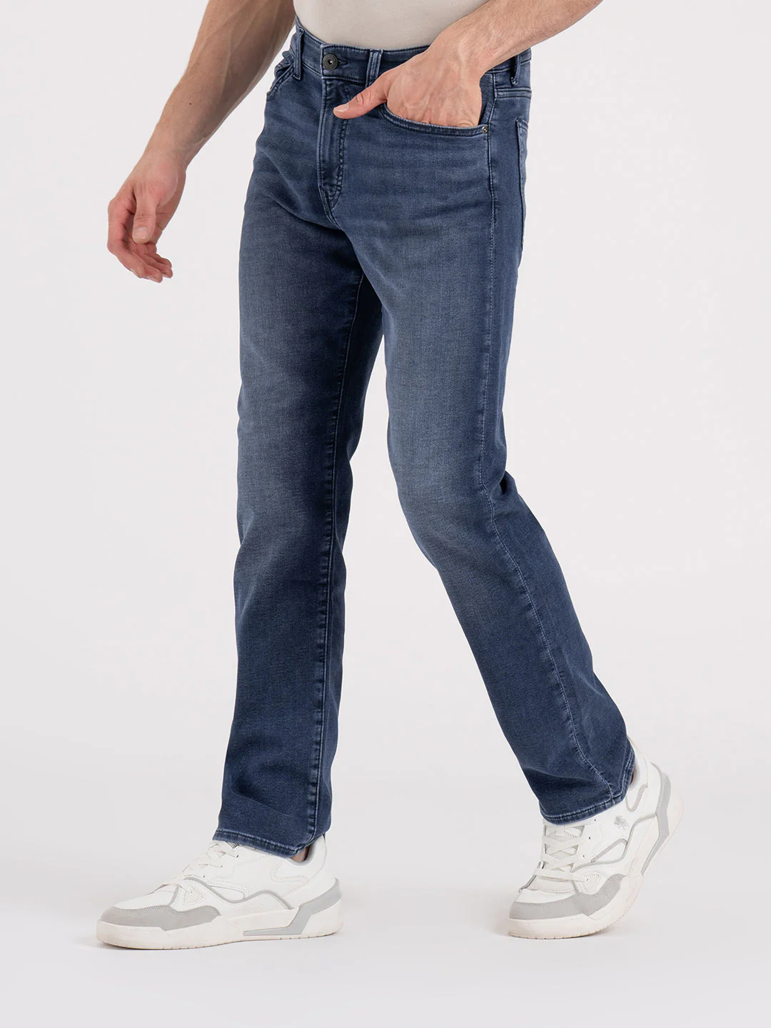 Men's Knitted Straight Fit Denim Jeans - Image 3