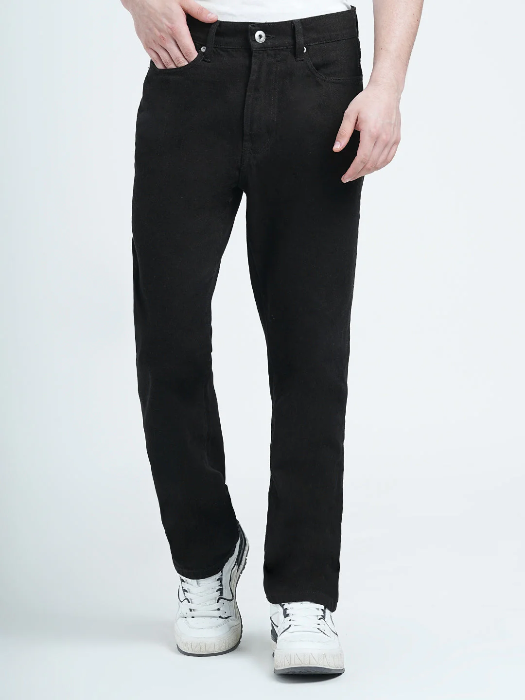 Straight Fit Black Jeans for Men | Classic Everyday Essential